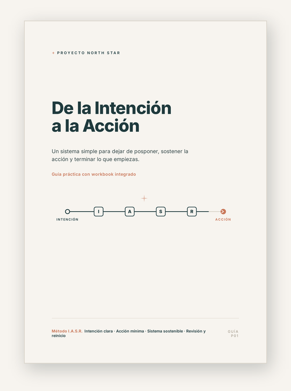 Portada de la guía De la Intención a la Acción.