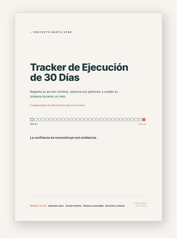 Portada del Tracker de Ejecución de 30 Días.